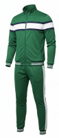 Athletic Tracksuit with Slim Fit Jacket and Tapered Pants Breathable Material Perfect for Gym Warmups and Casual Wear