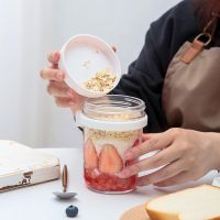 600ml Overnight Oats Jar With Lid And Spoon