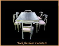 Metal Dining Table Set Regency