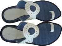 Leather & Denim Sandals