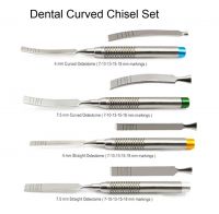 Dental 4pcs Curved Chisel Set Dental Surgical Instrument