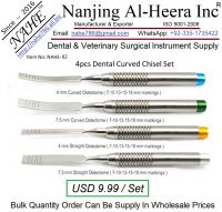 Dental 4pcs Curved Chisel Set Dental Surgical Instrument