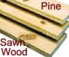 Pine sawn wood