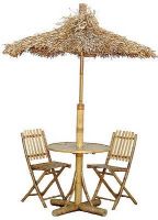 beach umbrella, bamboo, decoratine and household items, cloths