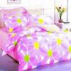 100% cotton sunflower precisian print bed sheets