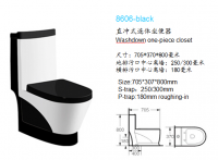 Washdown one-piece closet black color toilet