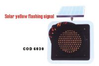 Solar yellow flashing signal