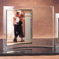 8" x 10" Jade Glass Vertical Crescent Photo Frame