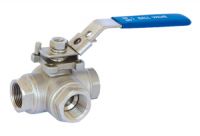 stainless steel ball valve(3-WAY SCREWED BALL VALVE)