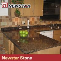 bullnose dark brown granite countertop