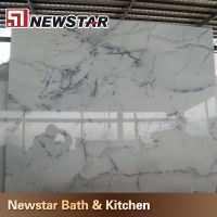 Landscape prefab white marble slab