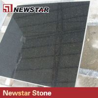 China Polished black galaxy granite price