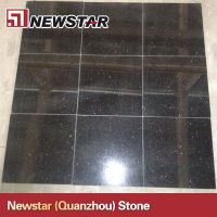 Newstar polished  black galaxy  granite tile