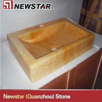 Newstar bahroom honey onyx  square sink