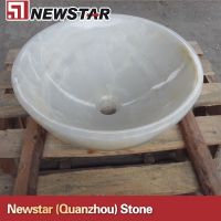 Newstar bahroom white onyx sink