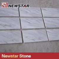 polished volakas white marble floor tiles