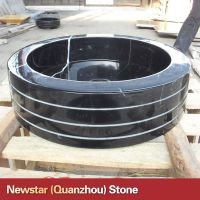 Newstar bahroom round nero marquina black sink