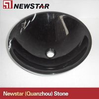 Newstar bahroom round nero marquina black sink