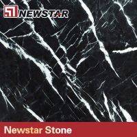 Polished nero marquina China black marble