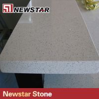 hot white crystal quartz stone slab