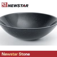 New type high quality black marble sink
