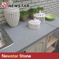 flat edge quartz stone kitchen countertops