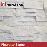 China Newstar good quality white quartzite ledge stone