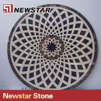 Polished high quality Chinese marble floor medallion