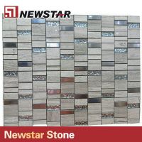new mix marble and glass mosaic tile