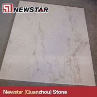 white new volakas marble floor tile
