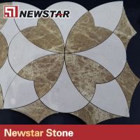Newstar polished marble gold mosaic tile