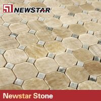 Newstar polished crema marfil marble mosaic