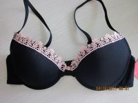 mould cups bra with embroidery lace