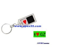 LCD solar powered flashing keychain  AK028