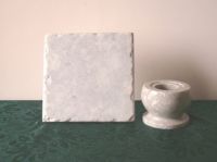 Thin tumbled marble tiles