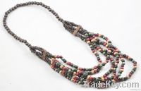 Fashion wooden beads necklace