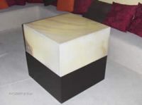 Iluminated onyx furniture