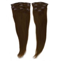 Factory Wholesale 100% Human Hair Clip In Hair Extension