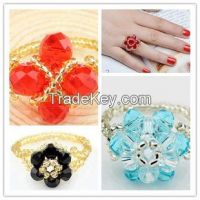 Sell elegant pretty handmade beaded finger ring jewlery