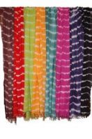 Cotton scarves, 100% cotton, Tie-dyed