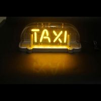 neon taxi light