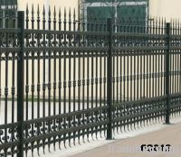 2012 china factory hand hammered wrought iron garden fence