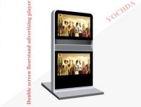 free standing interactive information ad player double screen