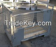 Warehouse Foldable And Stackable Metal Storage Cage
