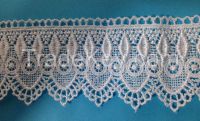 White Embroidered Guipure Chemical Lace