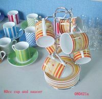 80cc coffee cup and saucer