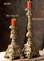 candle holders golden antique finish