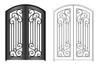 Wrough iron doors