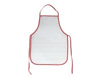 Kids Apron white with red trim, Polyester