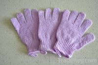 Exfoliating gloves/ exfoliating bath glove/nylon bath glove/ spa glove